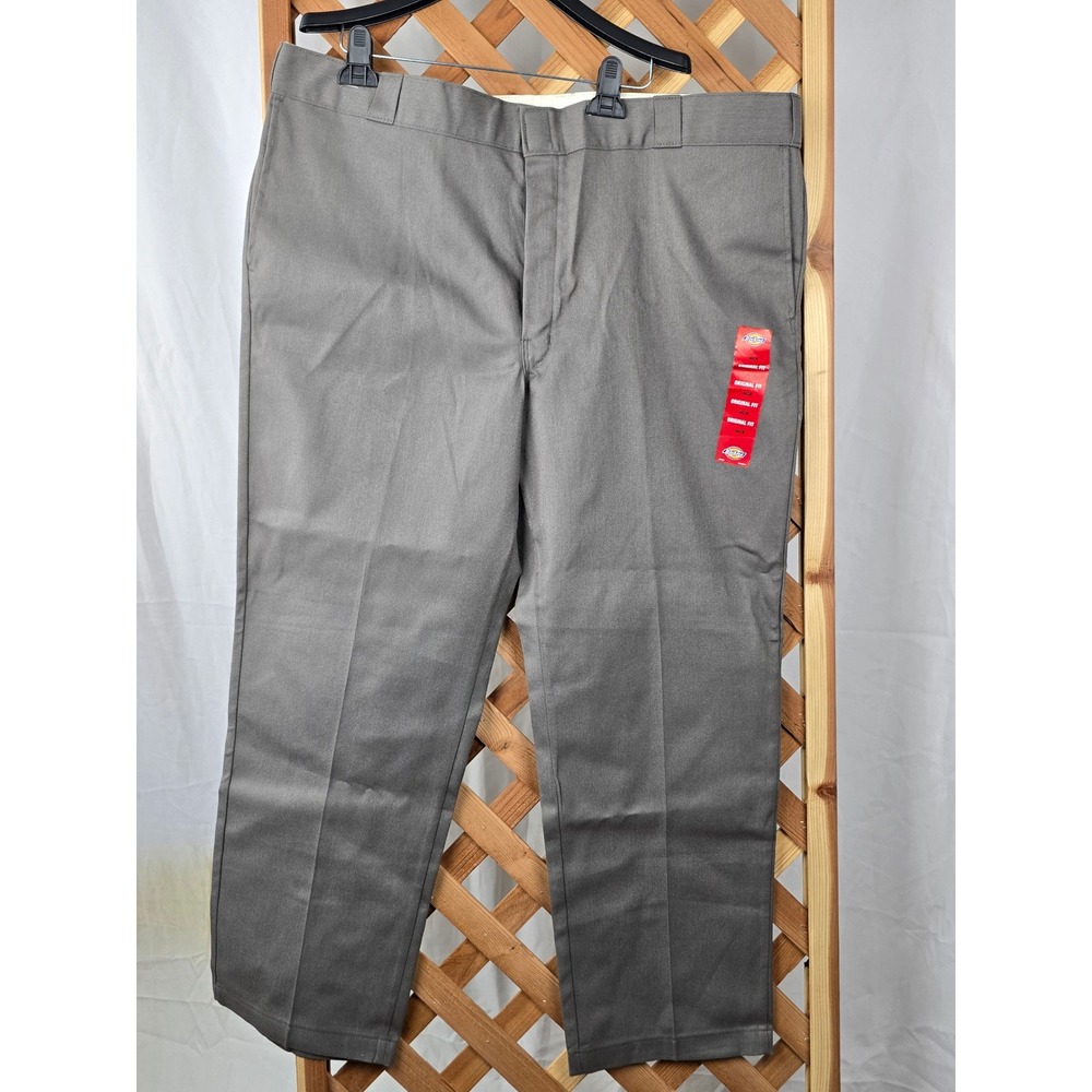 Dickies 874 Original Fit Flex Work Pants Mens 44x30 Gray Straight Leg - NEW